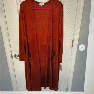 LuLaRoe Rust Sarah Cardigan XL